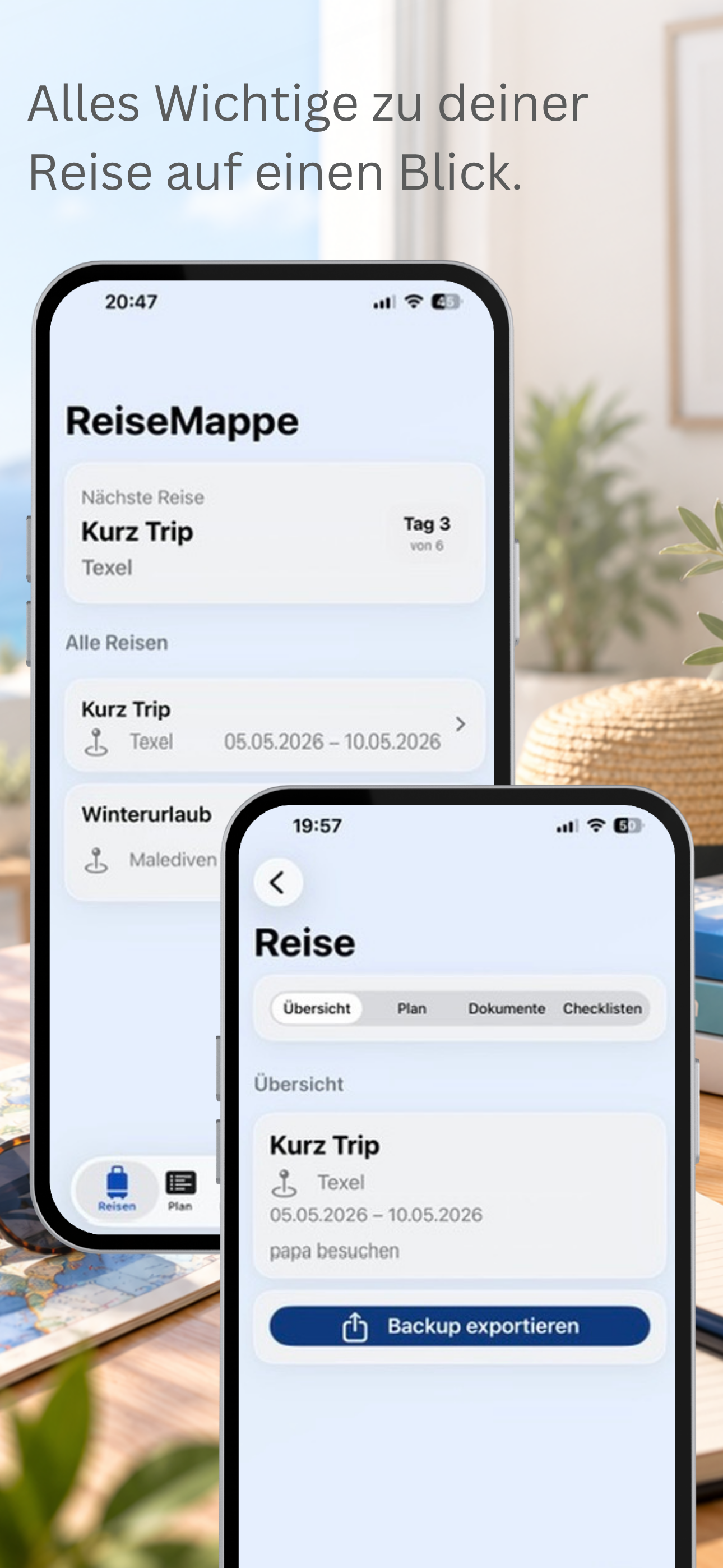 ReiseMappe – Reisen übersichtlich organisieren